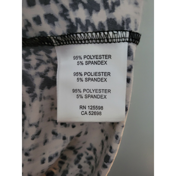 Ellen Tracey Women's Black Tan Sleeveless Drape Neck Top Size M - Picture 4 of 5